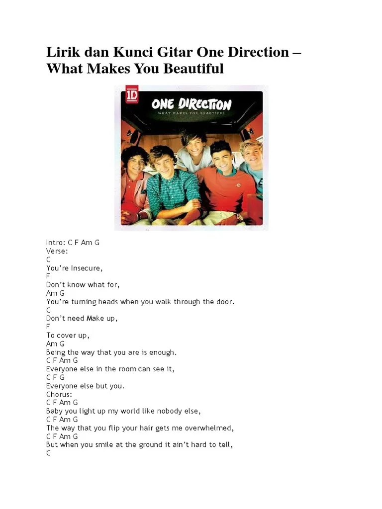 Lirik Dan Kunci Gitar One Direction | PDF | Songs