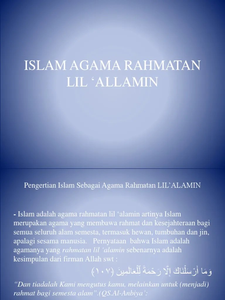 Rahmatan Lil Alamin Maksudnya malaytng