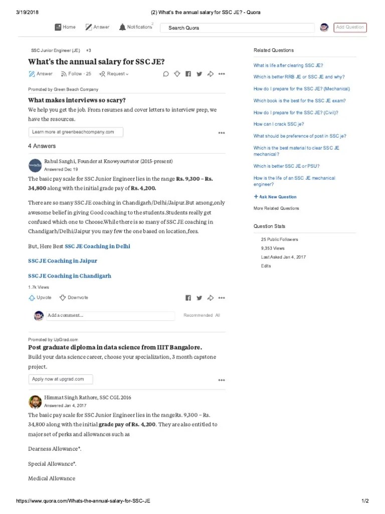 Salary of SSC Je PDF Radiation Protection Radiation Therapy