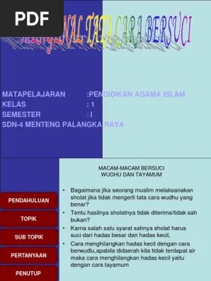 Materi - Tata Cara Bersuci | PDF