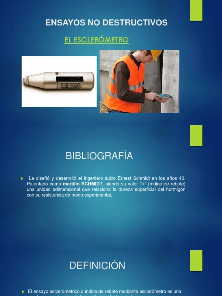 Ensayos No Destructivos PDF Cemento Dureza