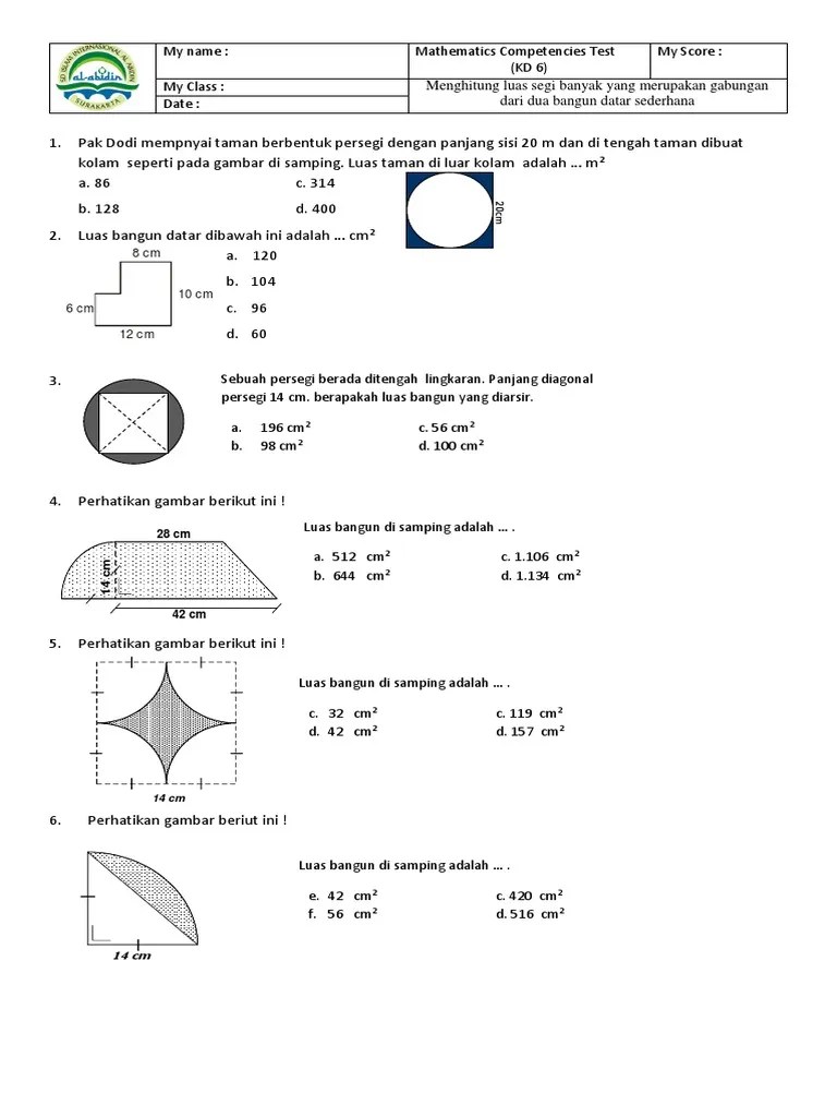 Uk KD 6 Luas Gabungan | PDF