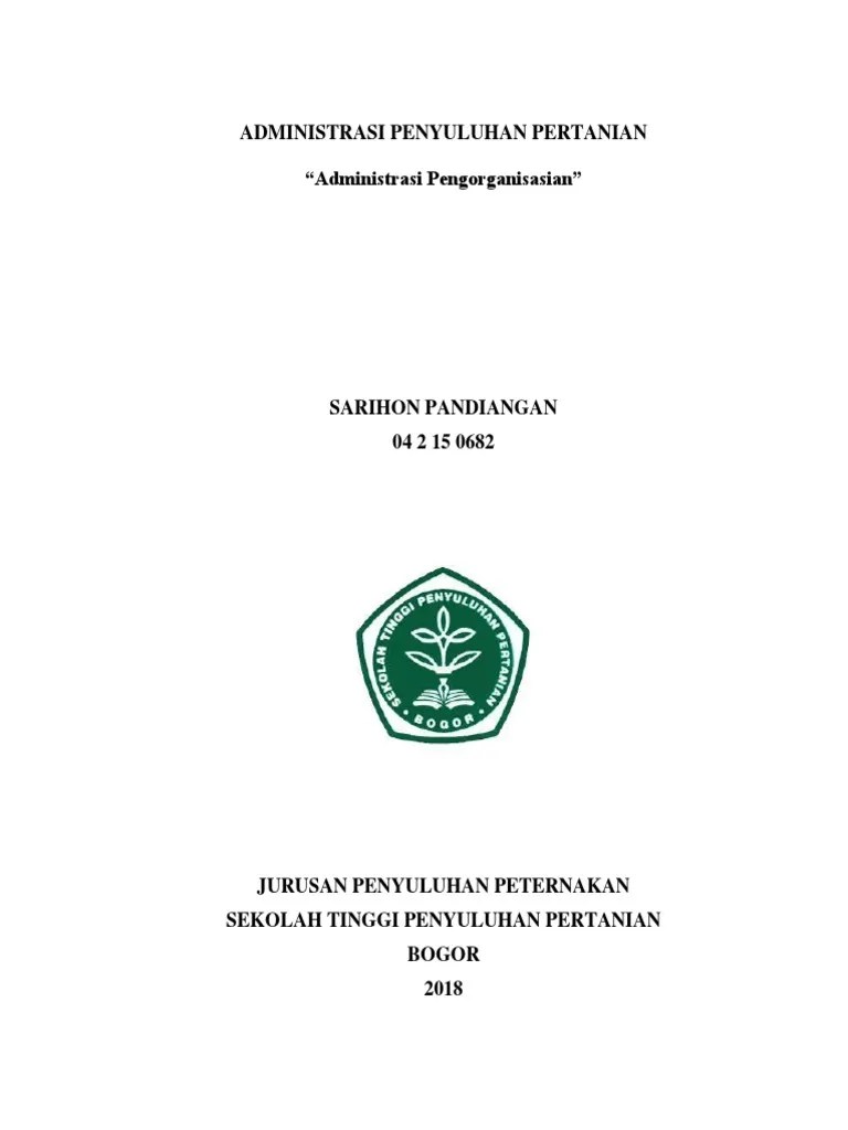 Administrasi Penyuluhan Pertanian | PDF