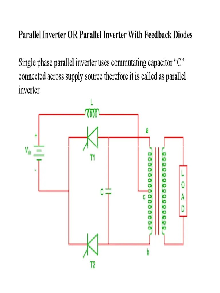 Parallel Capacitor Inverter With Feedback Diodes PDF Power Inverter