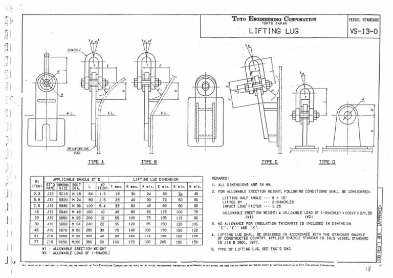 Lifting Lug Guide DWG