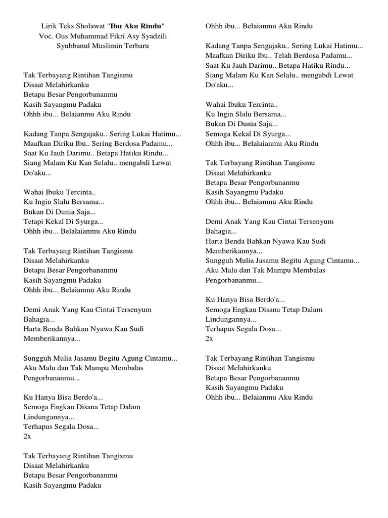 Aku Rindu Ibuu | PDF