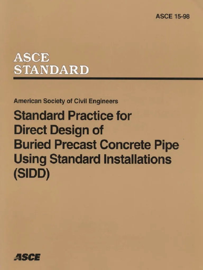 Standard Practice For Direct Design of Buried Precast Concrete Pipe