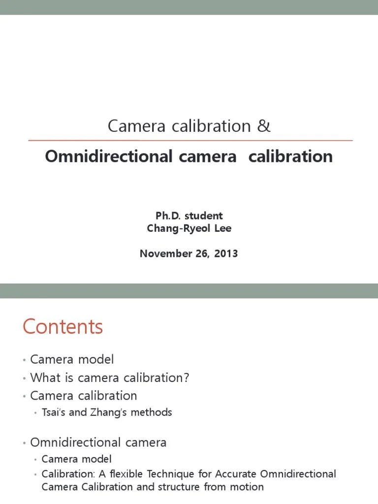 14.camera Calibration PDF Optics Mathematical Analysis
