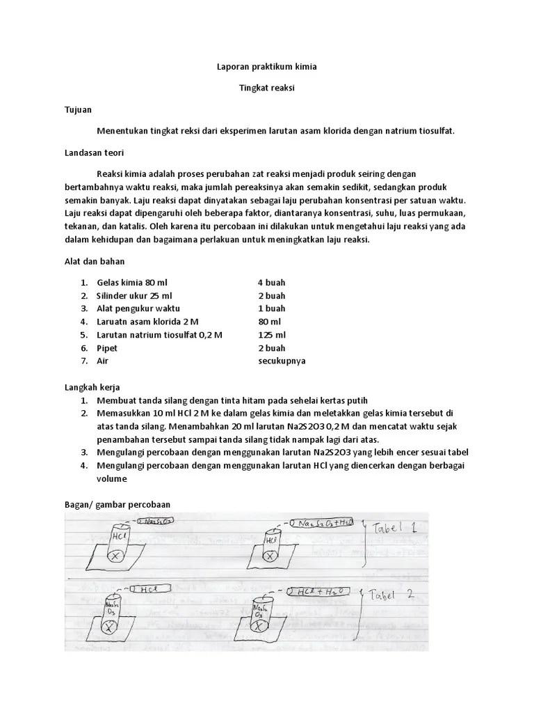 Contoh Laporan Eksperimen Kimia Tingkatan 4  Riset