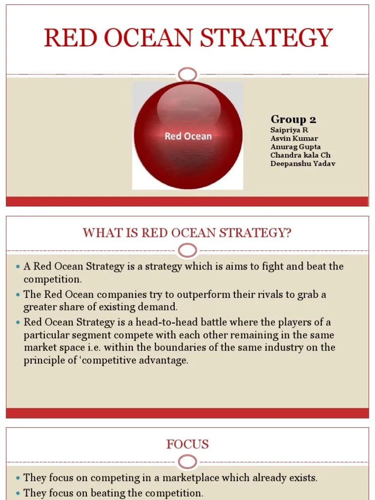 red ocean Strategic Management Competitive Advantage