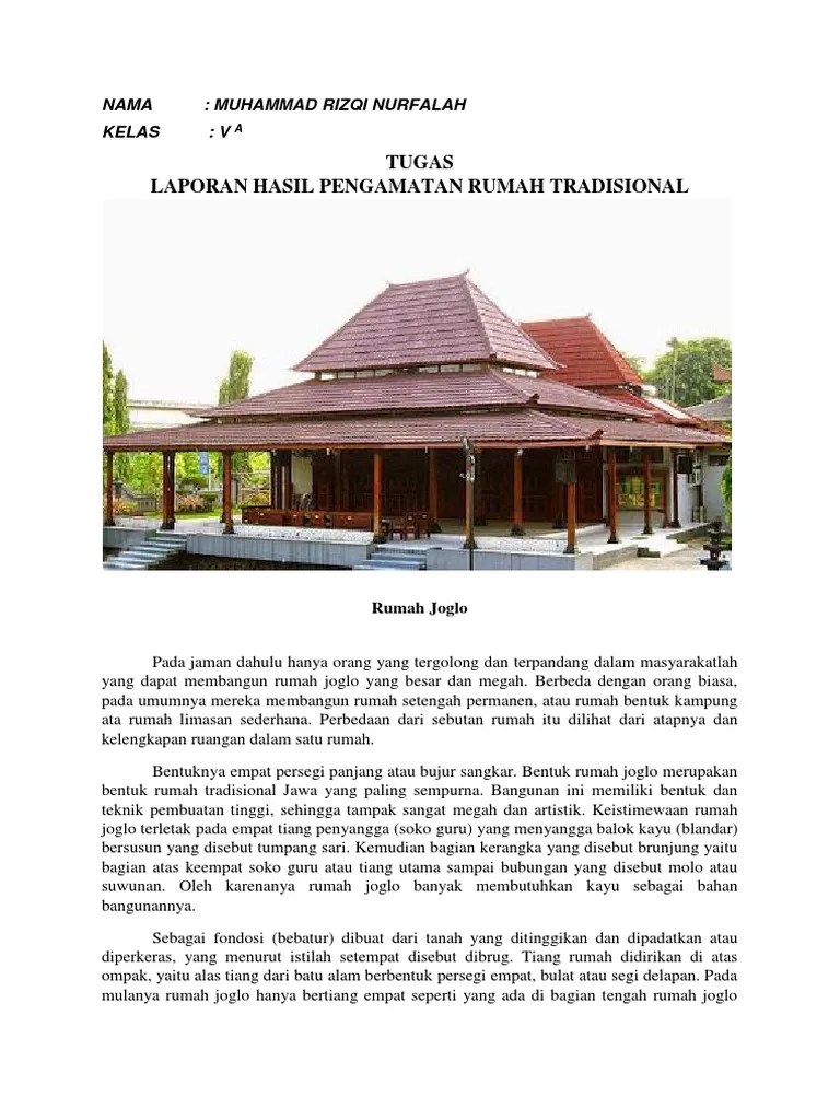 Tugas Pengamatan Rumah Adat | PDF