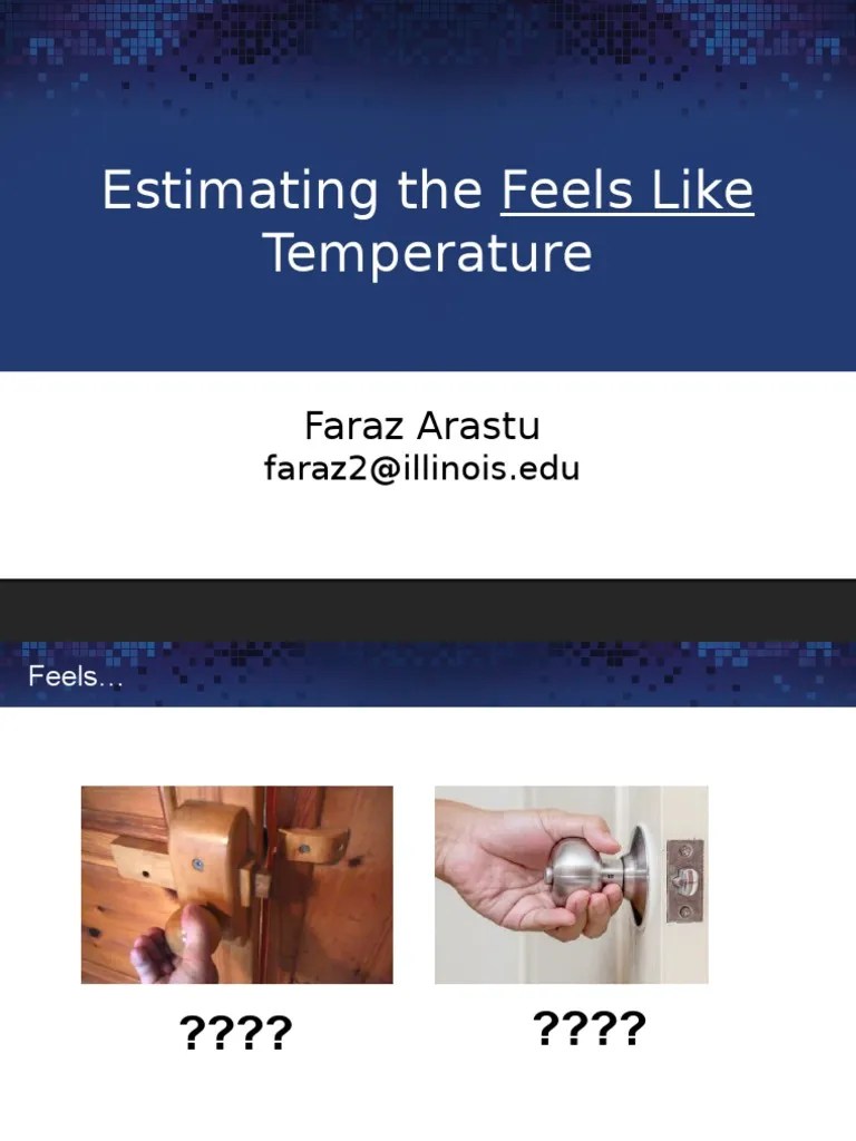 Feels Like Temperature PDF Meteorology Climatology