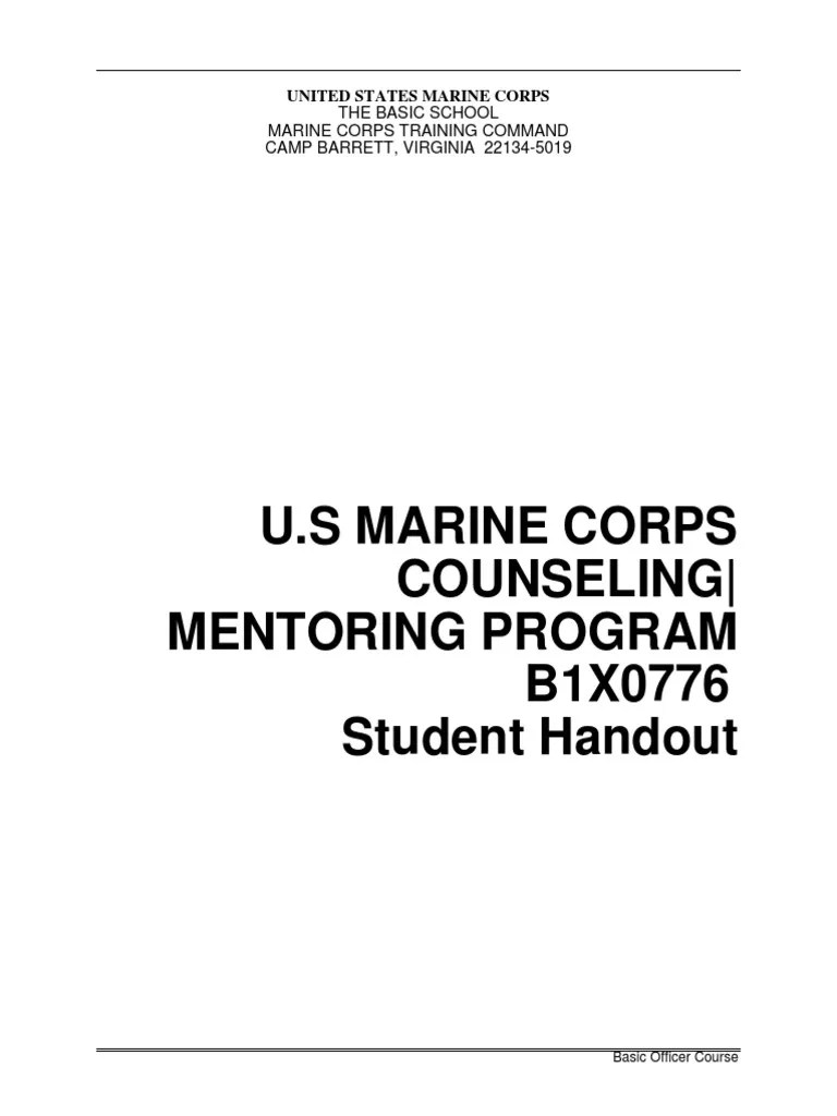 USMC Counseling and Mentoring Guide PDF Armed Conflict Business(05)