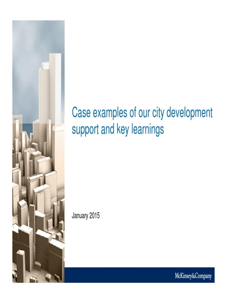 CIC McKinsey Case Studies and Learnings PDF Mc Kinsey & Company