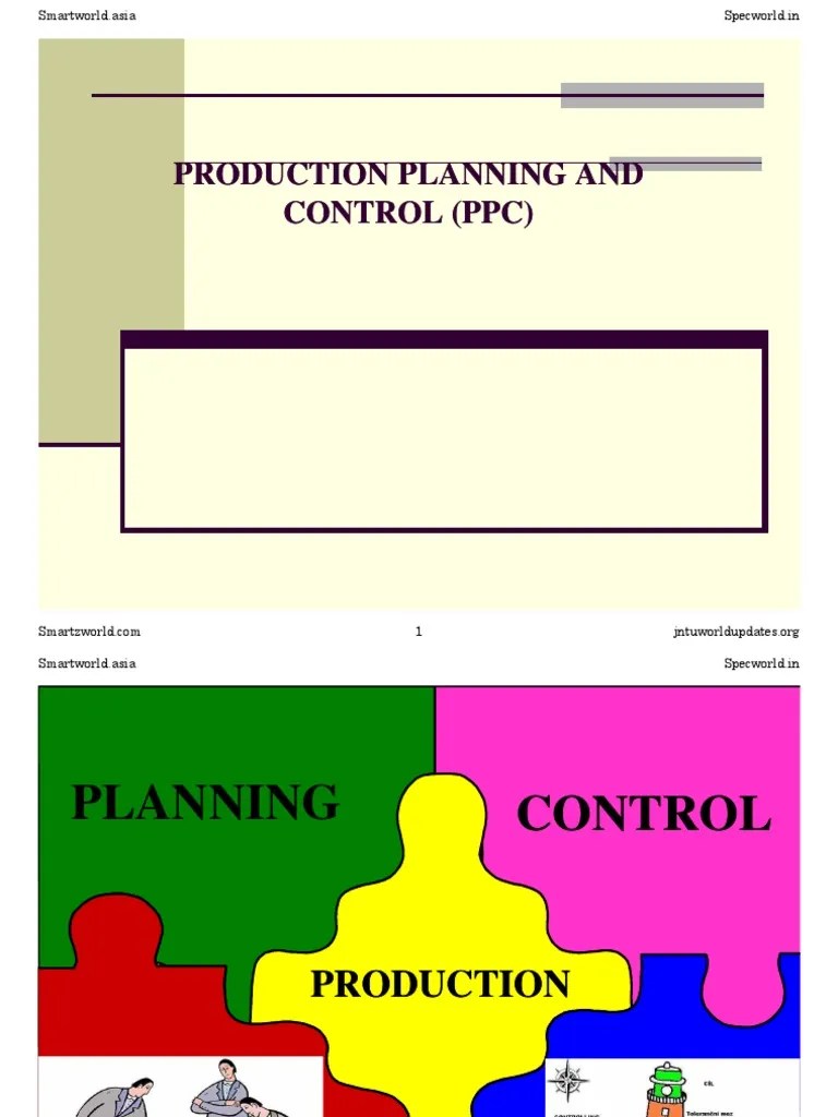 Production Planning and Control Notes PDF Operations Management