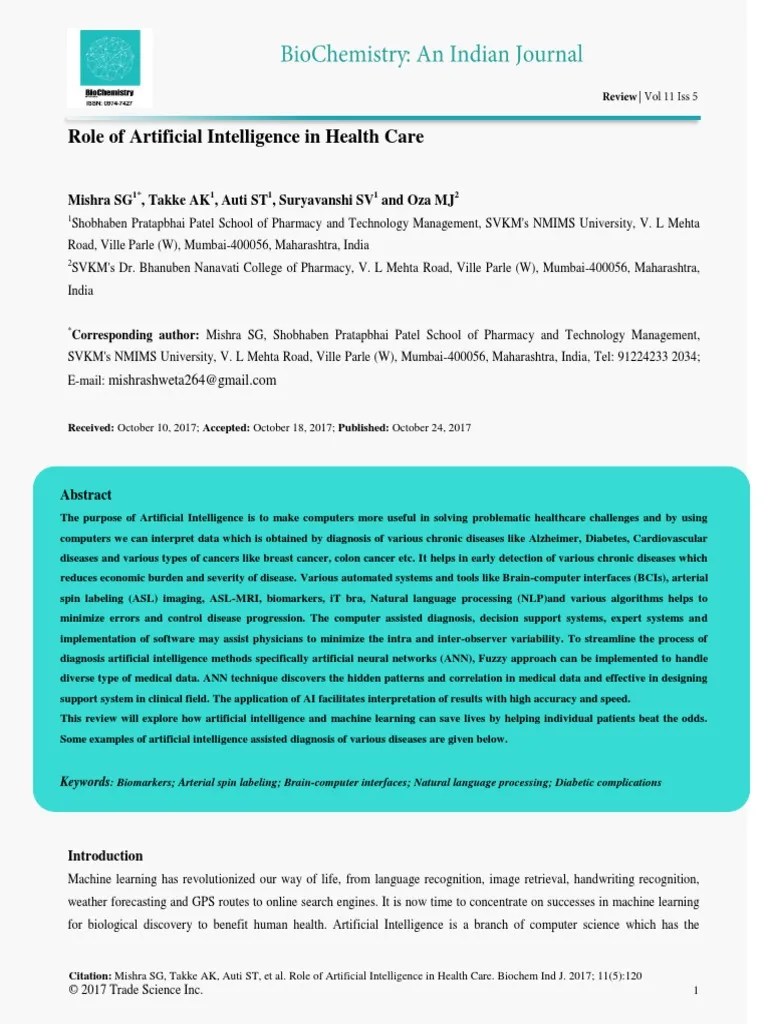 Role of Artificial Intelligence in Health Care Mammography Cancer