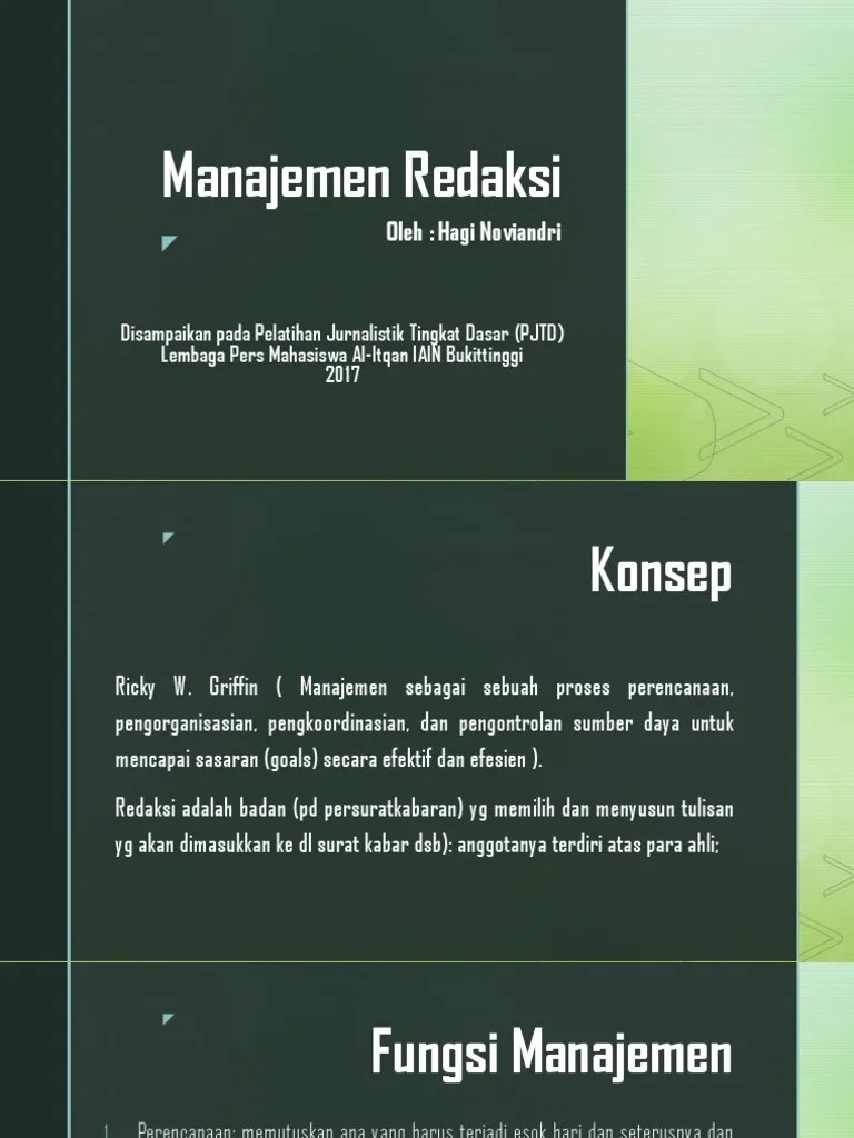 Manajemen Redaksi | PDF