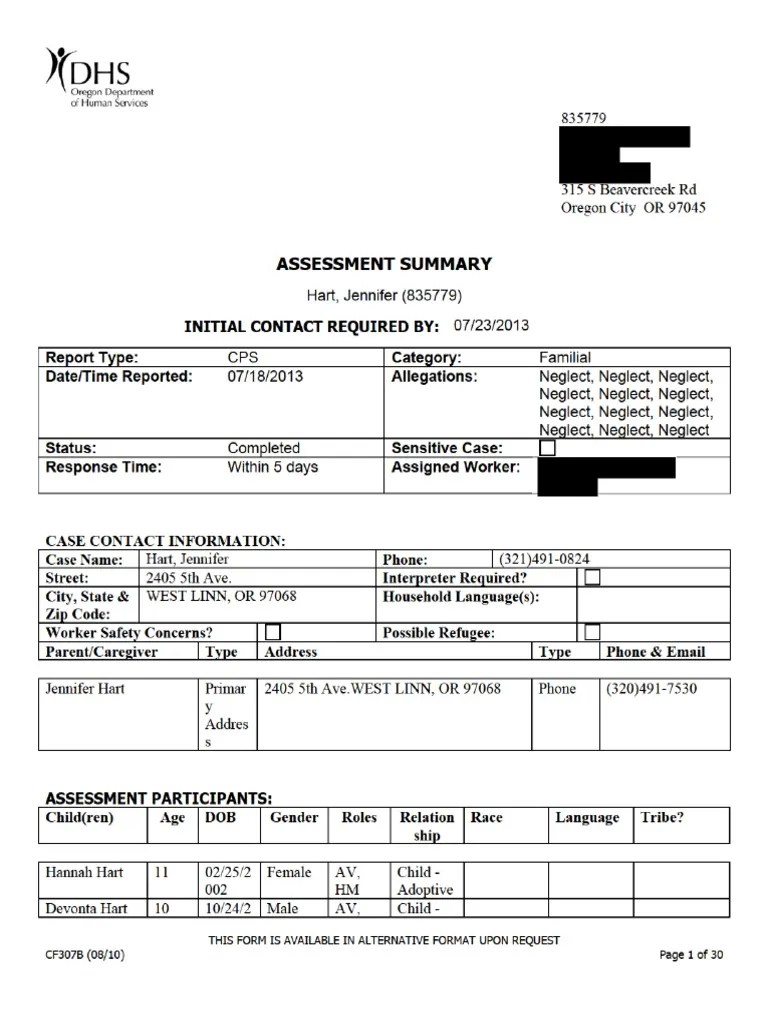 2013.07.23 CPSReport Redacted PDF Child Protective Services Adoption