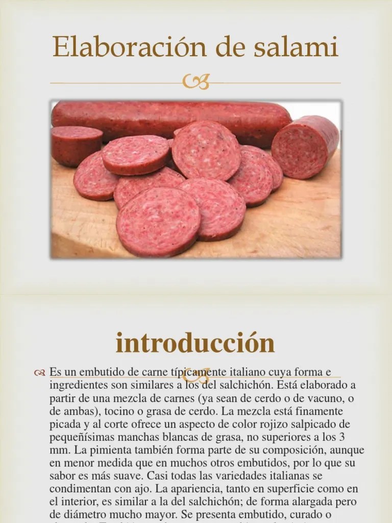 Elaboración de Salami Comida y bebida Comida y vino Prueba