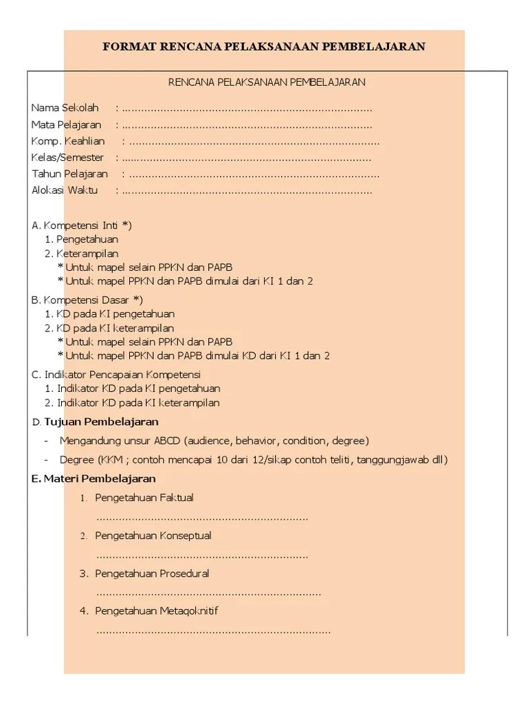 Format RPP K13 Rev 2017 Berbasis Akreditasi PDF