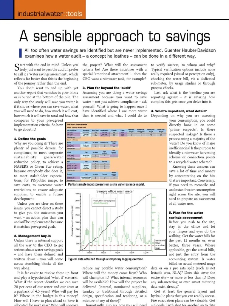 How to Conduct a Water Audit | Audit | Water