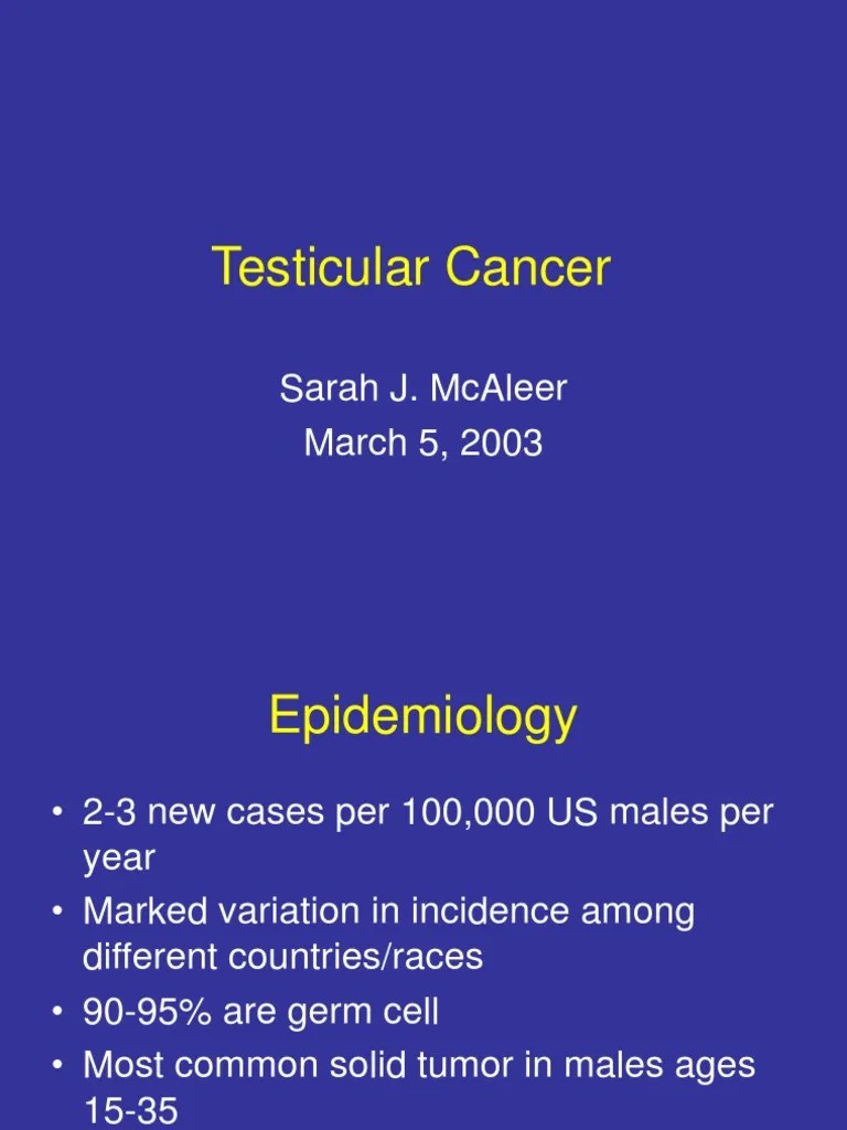 Testicular Cancer Lymphatic System Chemotherapy
