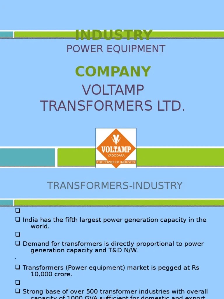 Voltamp Transformers LTD PDF Electricity Generation Transformer