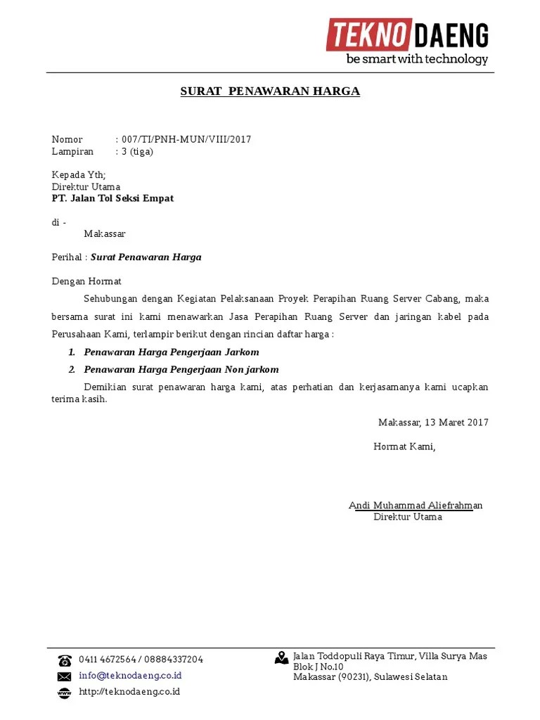 20 Contoh Surat Penawaran Villa