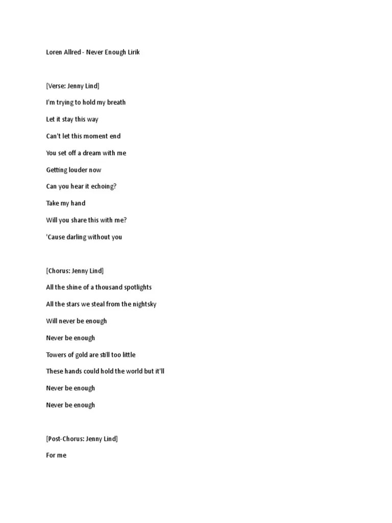 The Greatest Showman Never Enough Lyrics Meaning