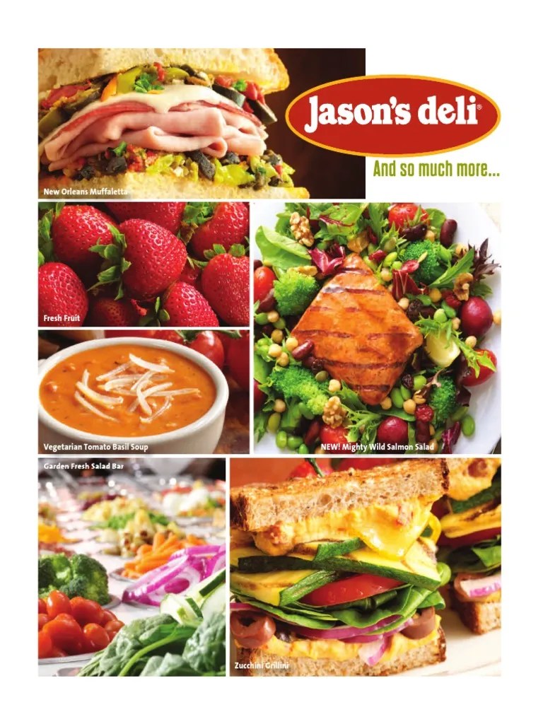 Jasons Deli Menu 0514 PDF Salad Western Cuisine