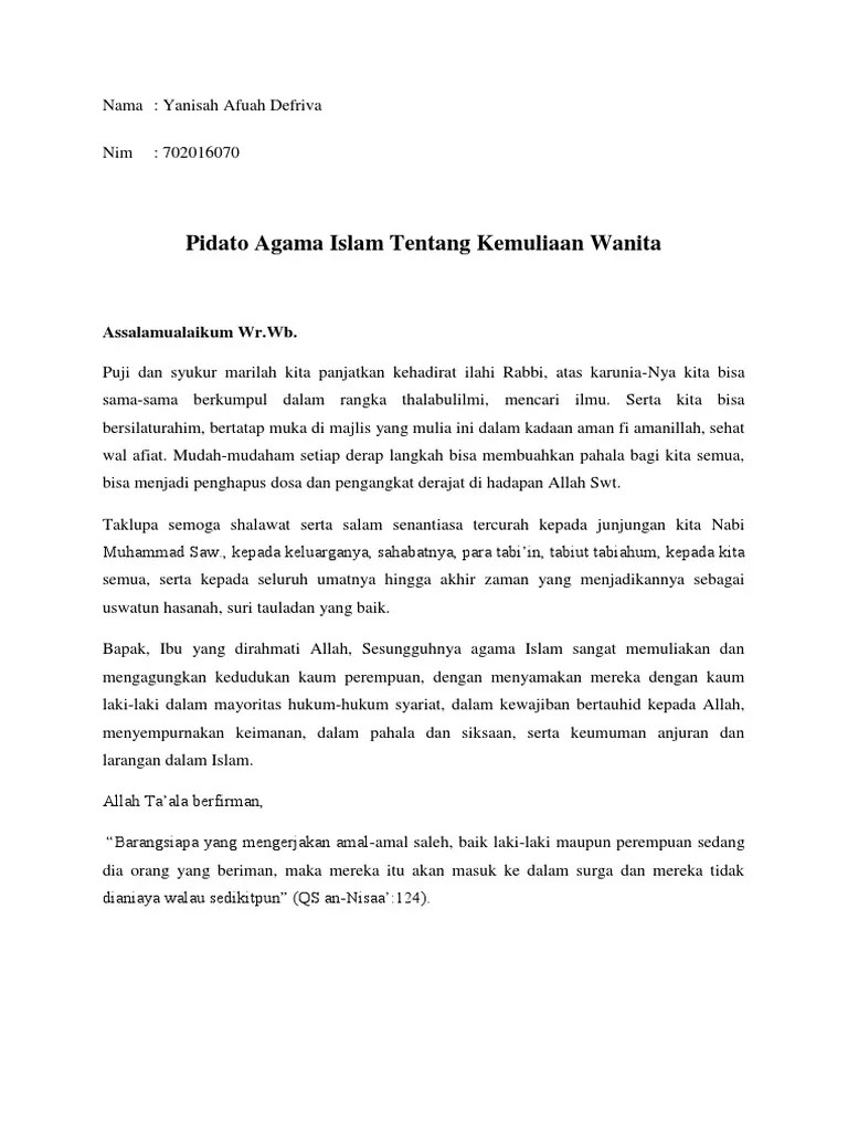 Contoh Pidato Singkat Agama Islam Tentang Menuntut Ilmu