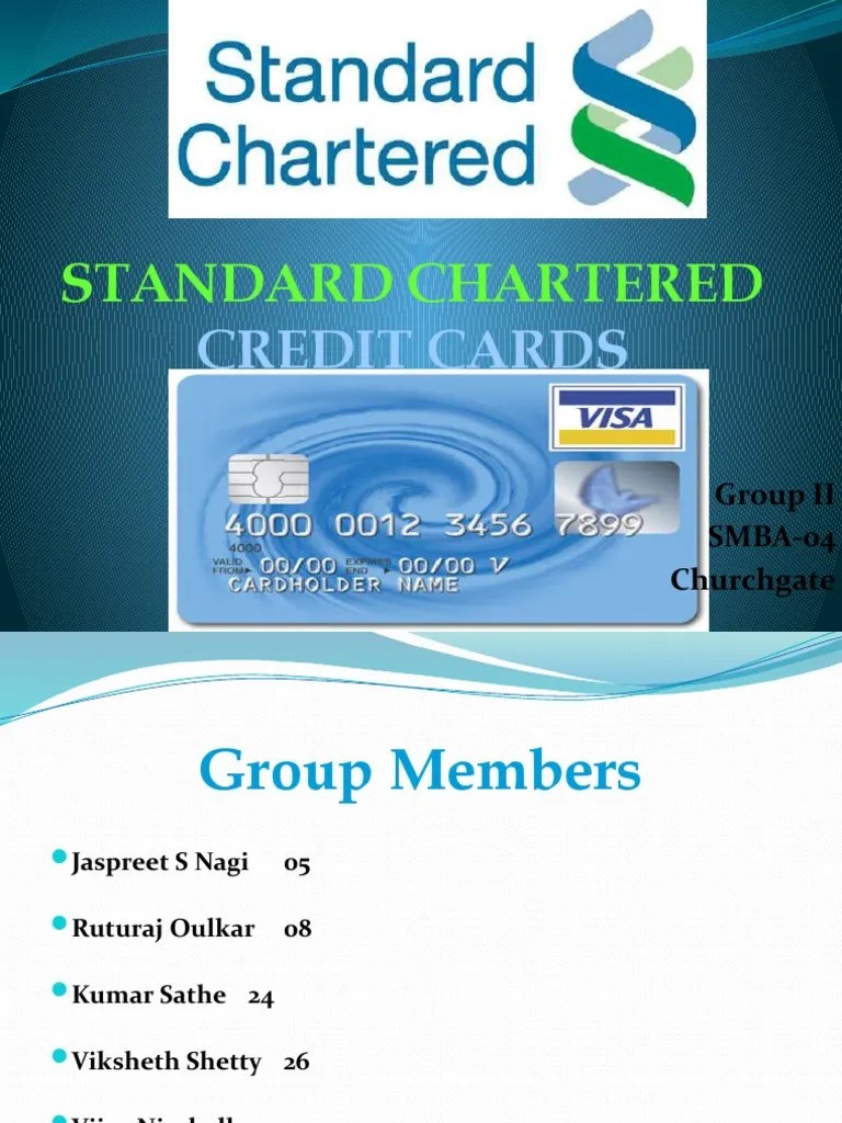 Standard Chartered Credit Cards PDF Payments Credit Card
