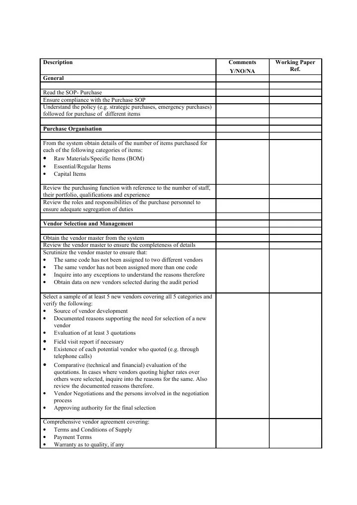 Inventory Audit Template