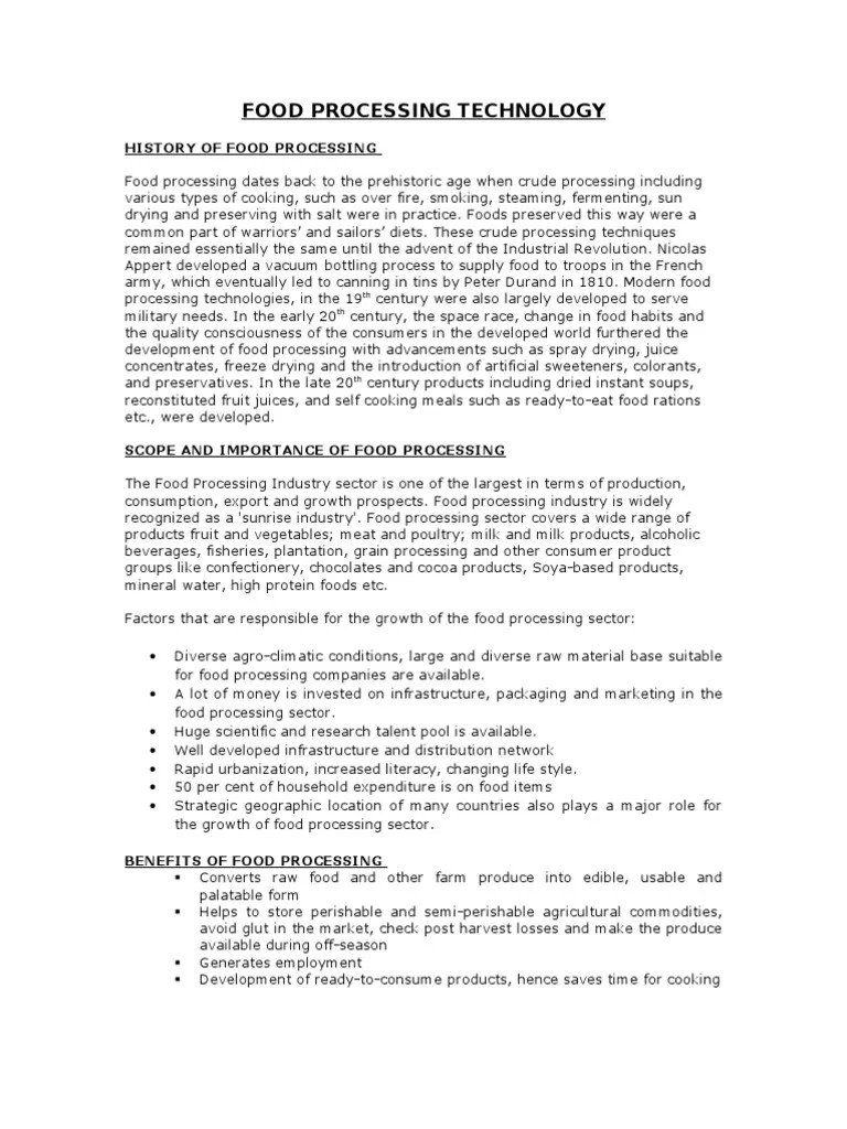 History_of_Food_Processing Food Preservation Food Processing
