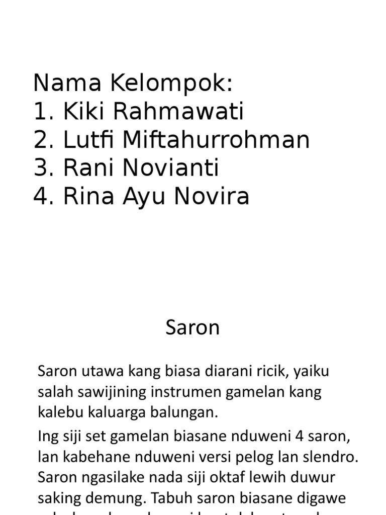 Teks Eksposisi Bahasa Jawa Gamelan – Rasanya