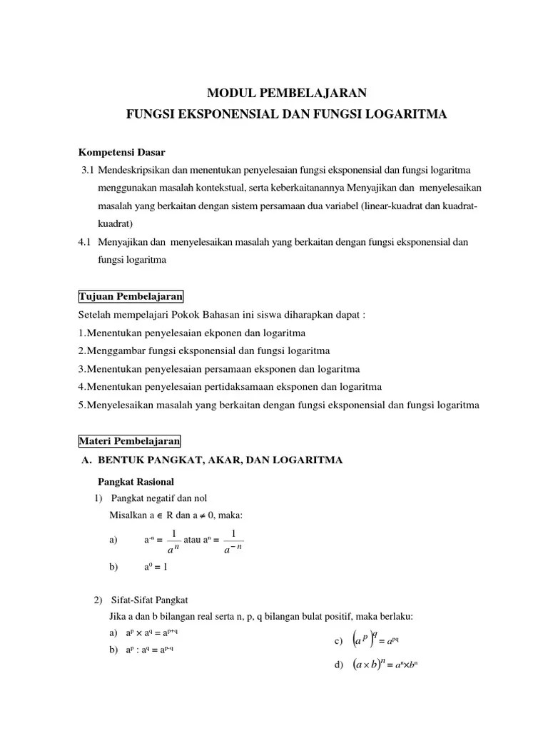 Contoh Soal Bilangan Pangkat Pecahan