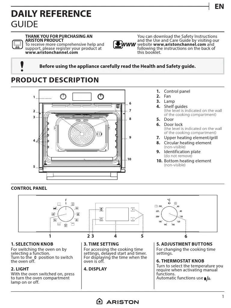 Ariston Manual PDF Baking Roasting