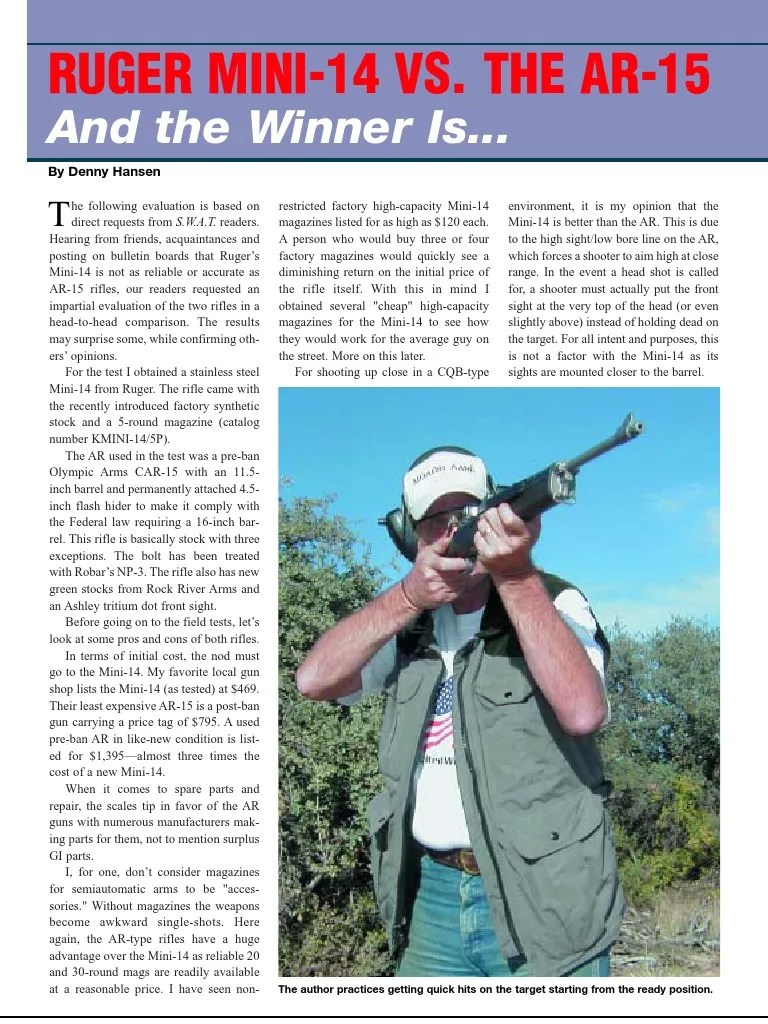 AR15 vs Mini14 Rifle Magazine (Firearms)