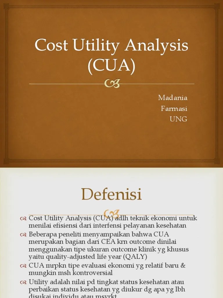 Cost Utility Analysis (CUA) PDF