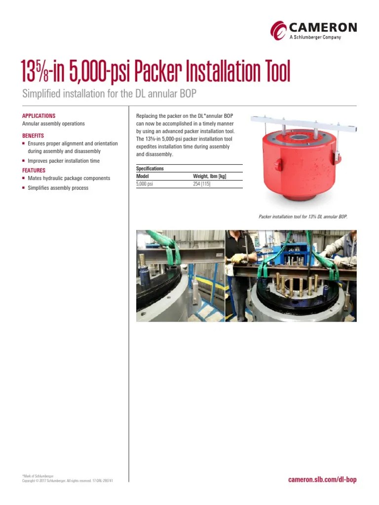 Packer Installation Tool 13 Ps