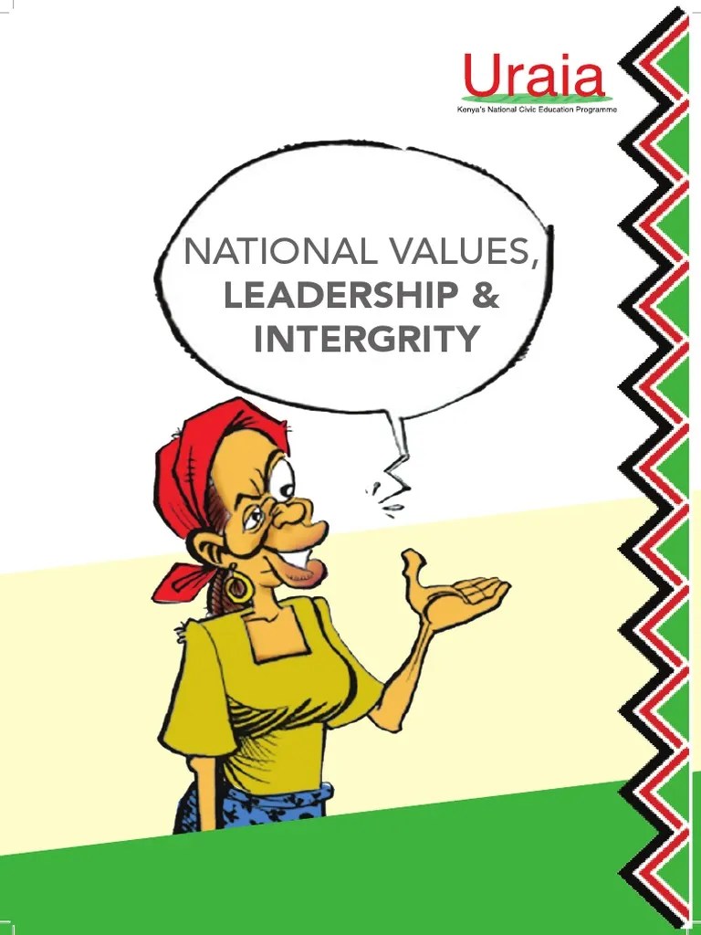 National Values, Leadership & Intergrity PDF Social Equality