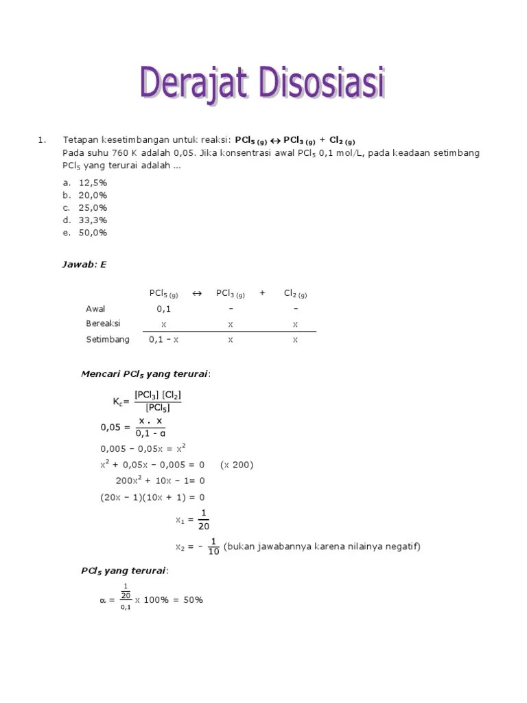 Derajat Disosiasi | PDF