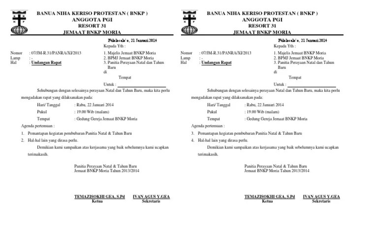 19 Contoh Surat Undangan Rapat Pembubaran Panitia
