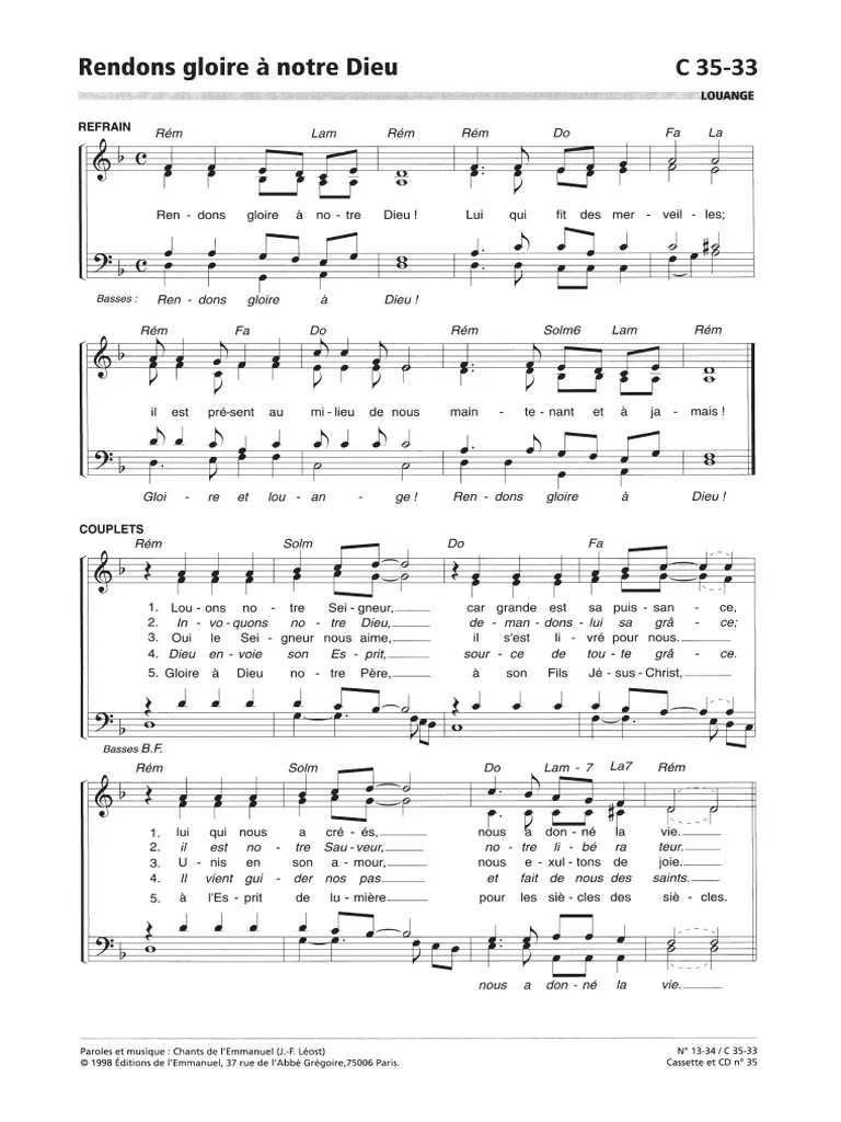 C3533 Rendons Gloire A Notre Dieu PDF