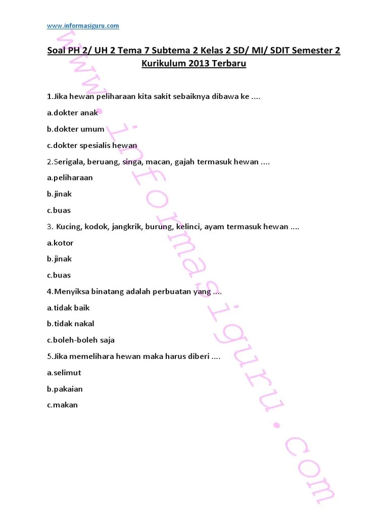 Gambar Hewan Untuk Anak Kelas 2 Sd - Tempat Berbagi Gambar