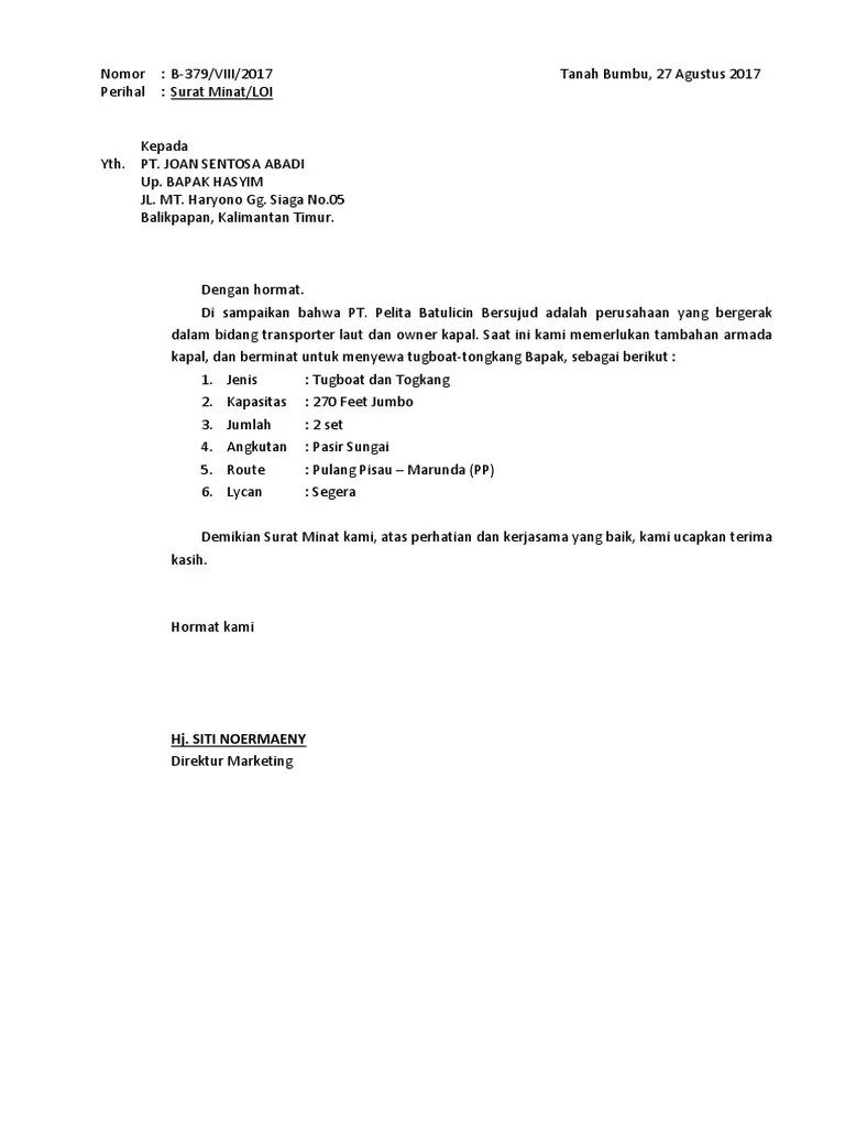 Contoh Loi Kapal | Pdf