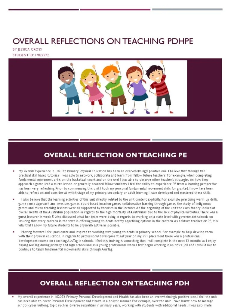 Reflection Physical Education Teachers