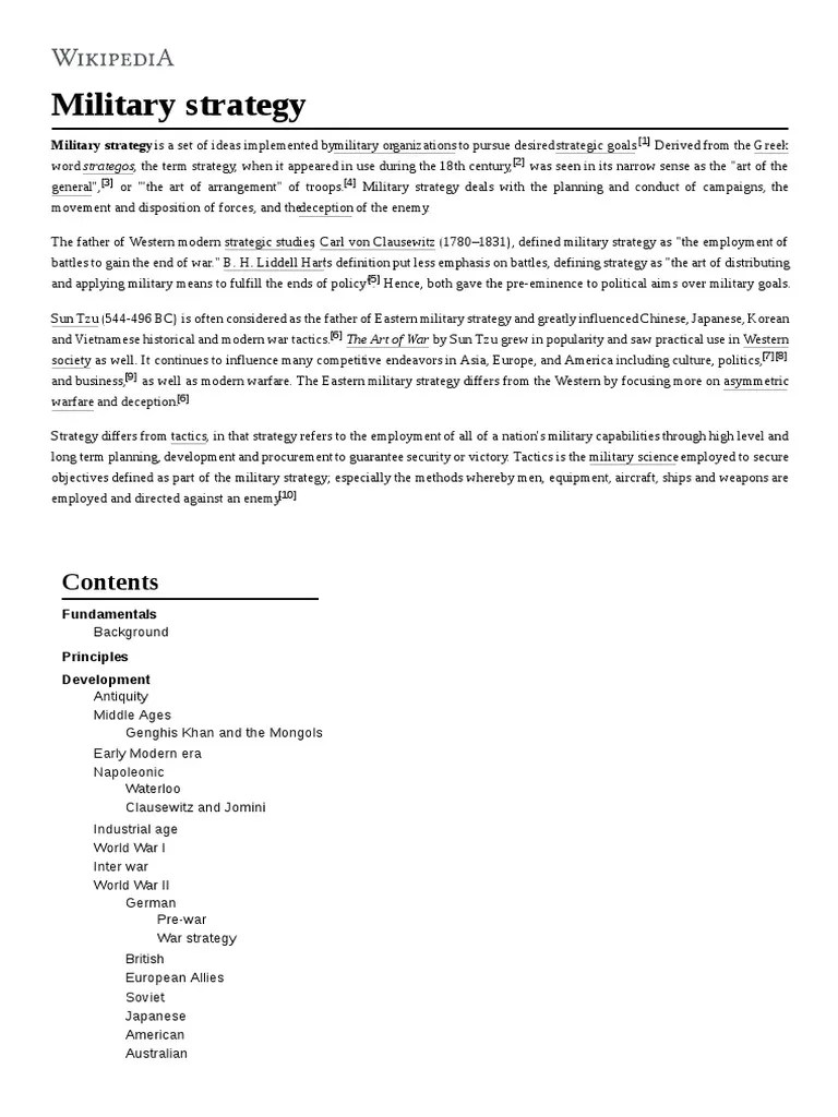Military Strategy PDF Military Strategy Maneuver Warfare