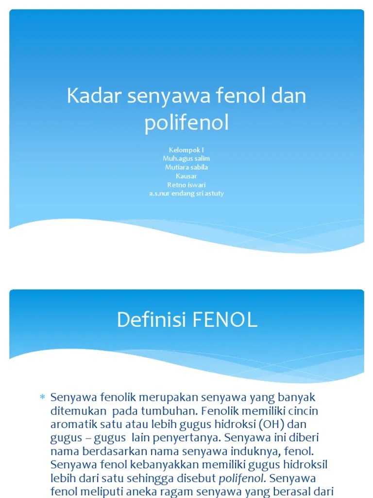 Kadar Senyawa Fenol Dan Polifenol | PDF