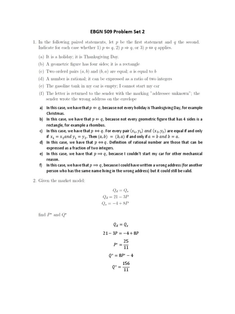Math Econ Problems PDF Economic Equilibrium Algebra